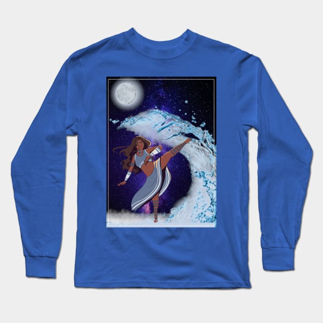 Waterbending Master Katara Long Sleeve T-Shirt by Clifficus